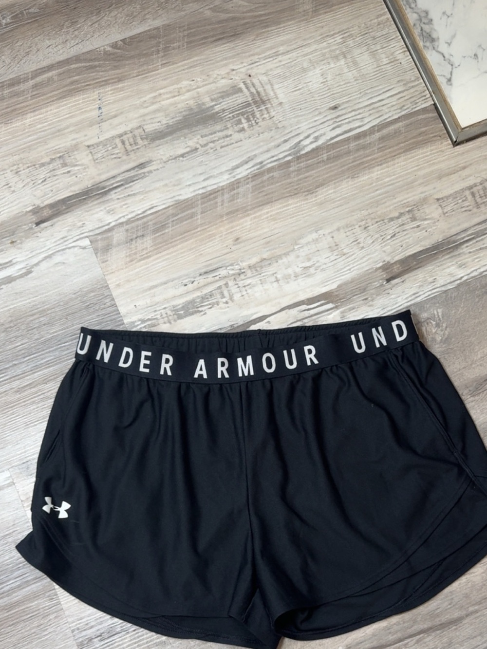 Under Armour Black Women’s Athletic Shorts with Branded Waistband